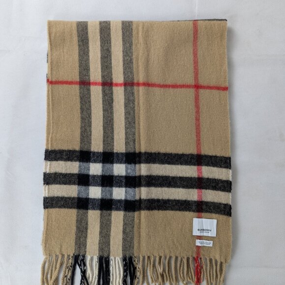 Burberry London England Classic Nova Check 100% Cashmere Beige Scarf - Scotland - Picture 4 of 7